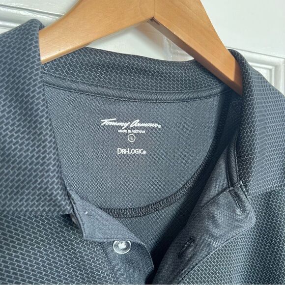 MENS TOMMY ARMOUR DRI LOGIC 100% POLYESTER GRAY POLO (L) - Picture 3 of 6
